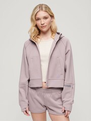 Superdry Purple Sport Tech Relaxed Zip Hoodie - Image 1 of 6