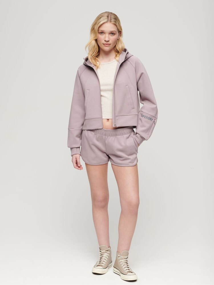 Superdry Purple Sport Tech Relaxed Zip Hoodie - Image 2 of 6