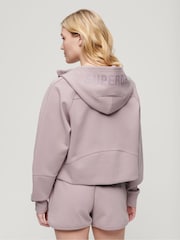 Superdry Purple Sport Tech Relaxed Zip Hoodie - Image 3 of 6