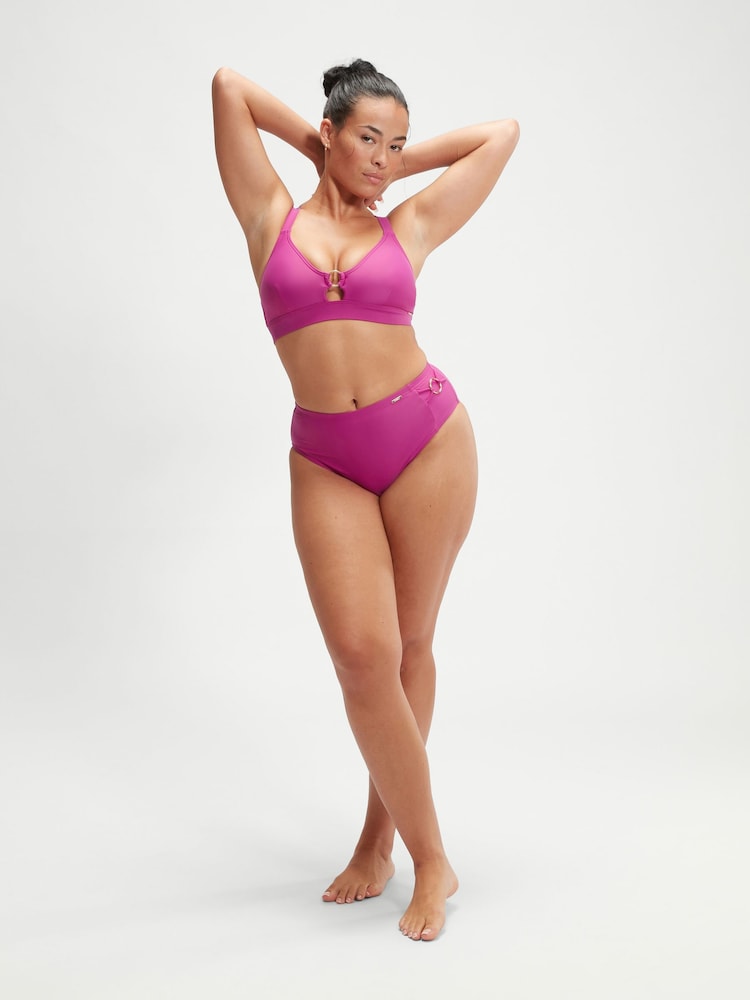Speedo Pink Womens Shaping High Waist Briefs - Image 1 of 6