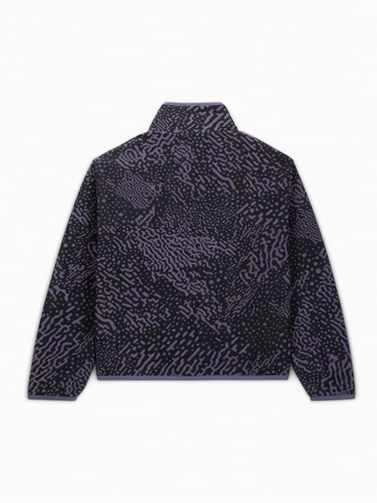 Converse Purple All Over Print Polar Fleece Pullover Top - Image 2 of 3