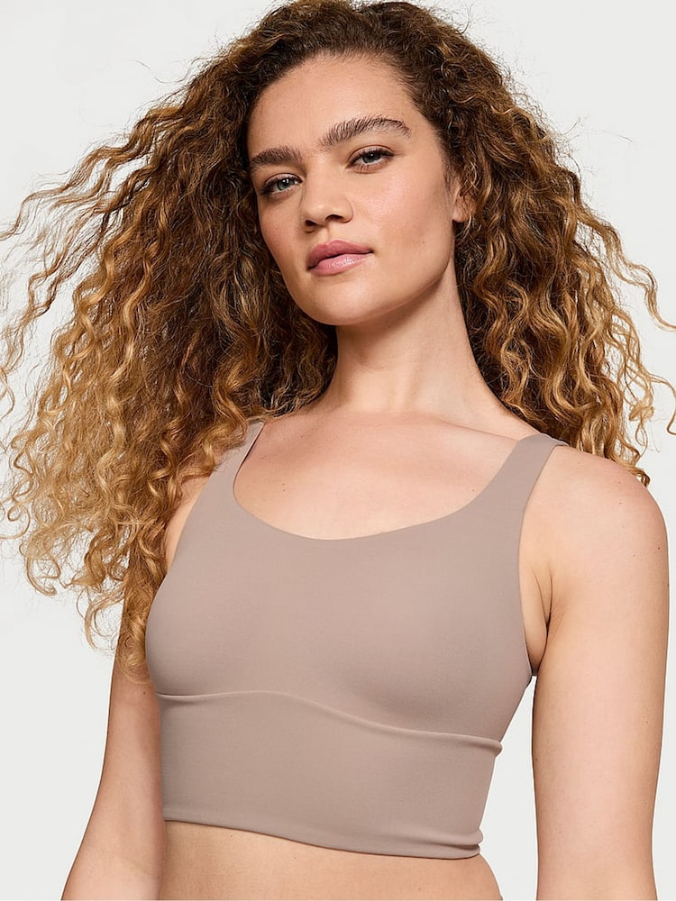 Victoria's Secret Candlelight Rose Nude Cross Back Mesh Sports Bra - Image 1 of 3