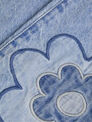 Monsoon Blue Flower 100% Cotton Denim Jeans - Image 4 of 4