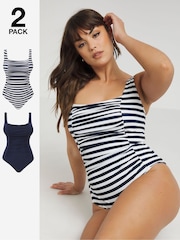 Simply Be Blue Magisculpt Swimsuits Pack of 2 - Image 1 of 4