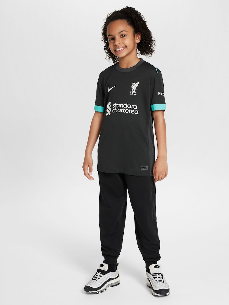 Nike Black Jr. Liverpool FC 24/25 Away Stadium Football Shirt - Image 3 of 11