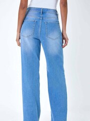Dusk Blue Wide Leg Denim Jeans - Image 3 of 5