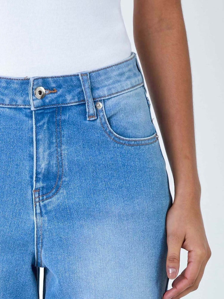 Dusk Blue Wide Leg Denim Jeans - Image 5 of 5