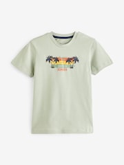 JACK & JONES JUNIOR modra kratek rokav; s kratkimi rokavi okrogel ovratnik; z okroglim ovratnikom Natisnjena majica 2 komplet - Slika 2 iz 3