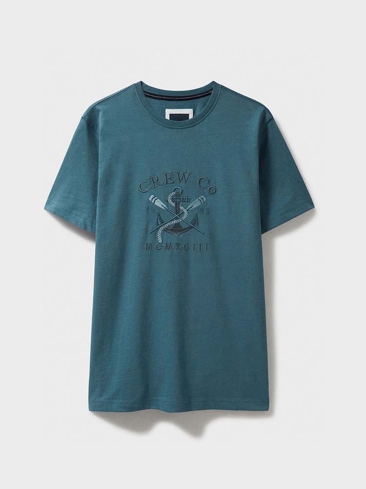 Crew Clothing 100% Cotton Anchor Graphic T-Shirt - Image 2 of 5