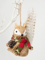 FatFace Brown Squirrel Brush Tree Decoration - Image 1 of 2