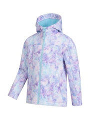 Mountain Warehouse Light Sea Green Exodus Kids Printed Water-Resistant Softshell Jacket - Image 2 of 5