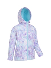 Mountain Warehouse Light Sea Green Exodus Kids Printed Water-Resistant Softshell Jacket - Image 4 of 5