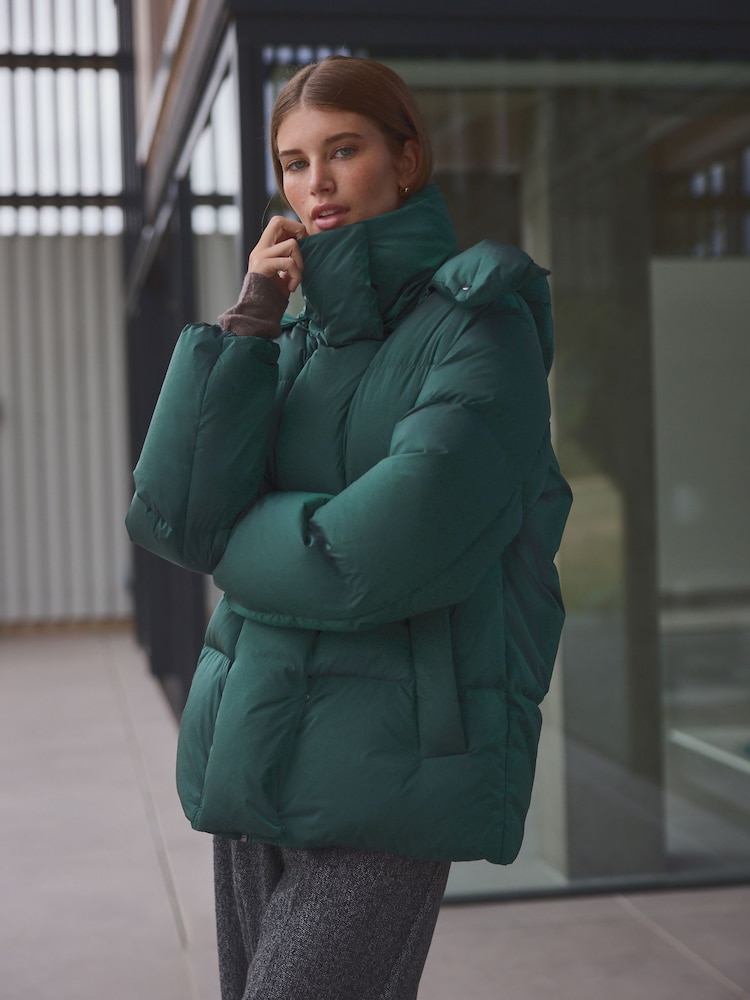 Zielony - Premium Real Down Filled Padded Jacket - Image 2 of 9