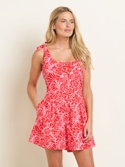 Brakeburn Red Josie 100% Cotton Playsuit - Image 1 of 4
