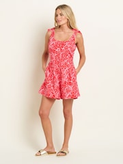 Brakeburn Red Josie 100% Cotton Playsuit - Image 4 of 4