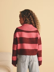 Pink Stripe Collar Jumper (3-16yrs) - Image 6 of 11