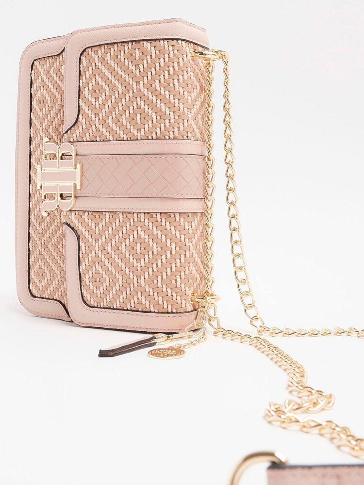 River Island Pink Weave Satchel Bag - Image 4 of 4