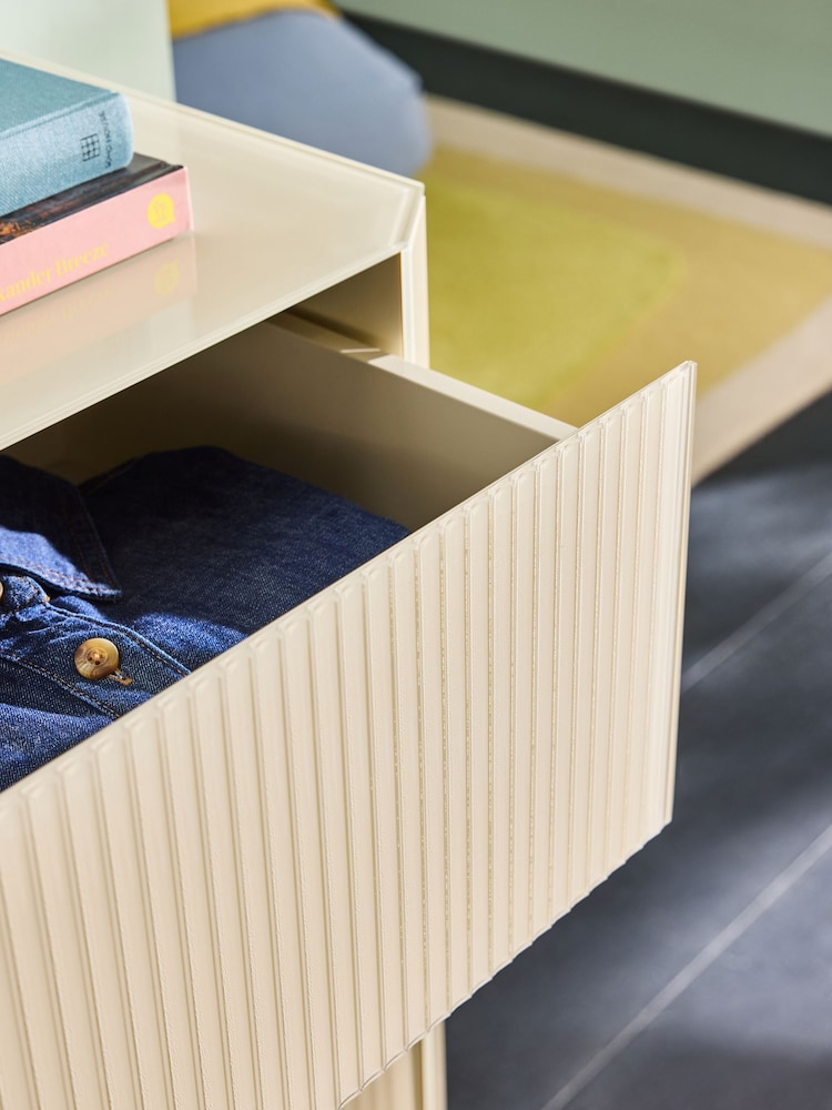 MADE.COM Ecru White Eleni 5 Drawer Chest of Drawers - Image 3 of 3