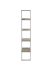 Pacific Grey Concrete Effect Wood and Iron 4 Shelf Unit - Image 2 of 6