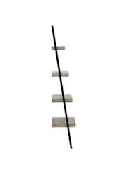 Pacific Grey Concrete Effect Wood and Iron 4 Shelf Unit - Image 4 of 6