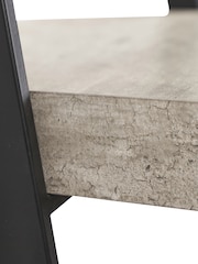 Pacific Grey Concrete Effect Wood and Iron 4 Shelf Unit - Image 5 of 6