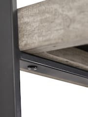 Pacific Grey Concrete Effect Wood and Iron 4 Shelf Unit - Image 6 of 6