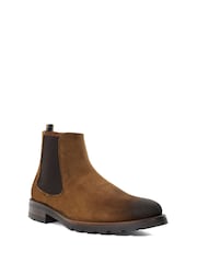 Dune London Brown Chelty Brushed Suede Chelsea Boots - Image 4 of 6