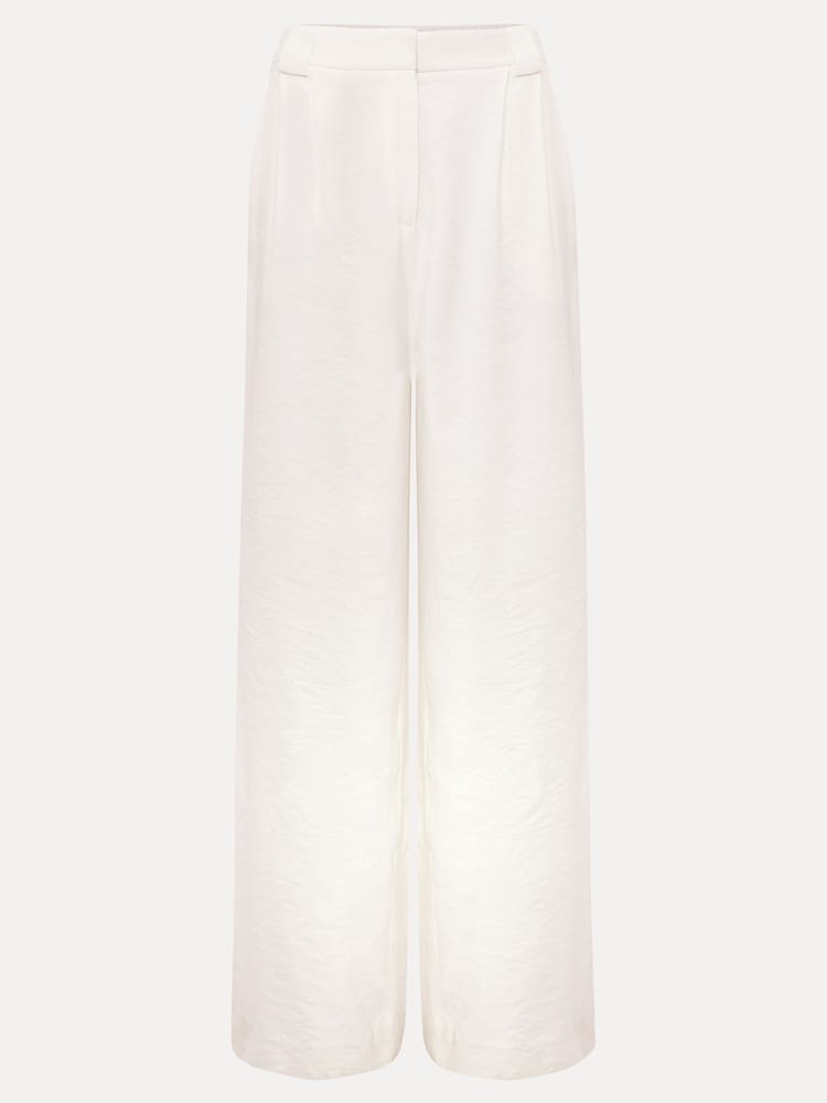 Phase Eight White Petite Tyla Wide Leg Trousers - Image 9 of 9