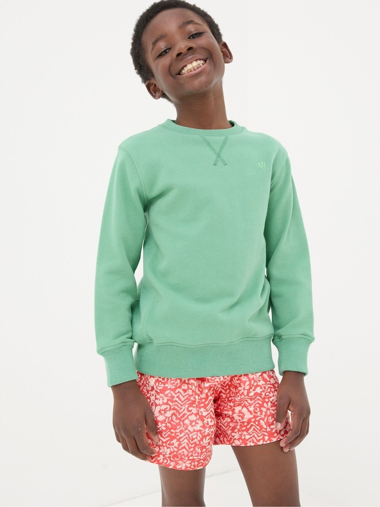 FatFace Enborne Green Crew Sweatshirt - Image 1 of 4 FatFace Enborne Green Crew Sweatshirt - Image 1 of 4
