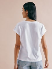 Blanco - Albaray 100% Cotton Roll Back T-Shirt - Imagen 2 de 4