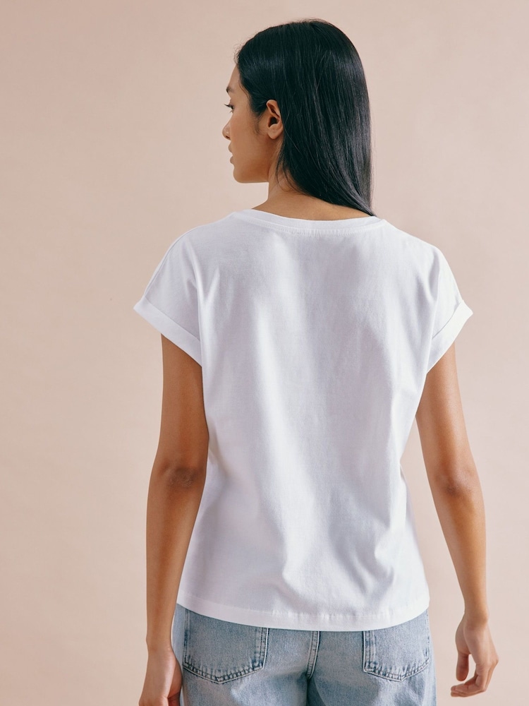 Albaray 100% Cotton Roll Back T-Shirt - Image 2 of 4 Albaray 100% Cotton Roll Back T-Shirt - Image 2 of 4