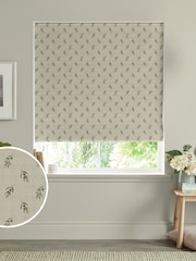 Sophie Allport Natural Linen Olive Made to Measure 100% Cotton Roman Blinds - Image 1 of 6