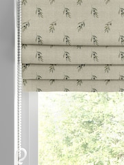 Sophie Allport Natural Linen Olive Made to Measure 100% Cotton Roman Blinds - Image 2 of 6