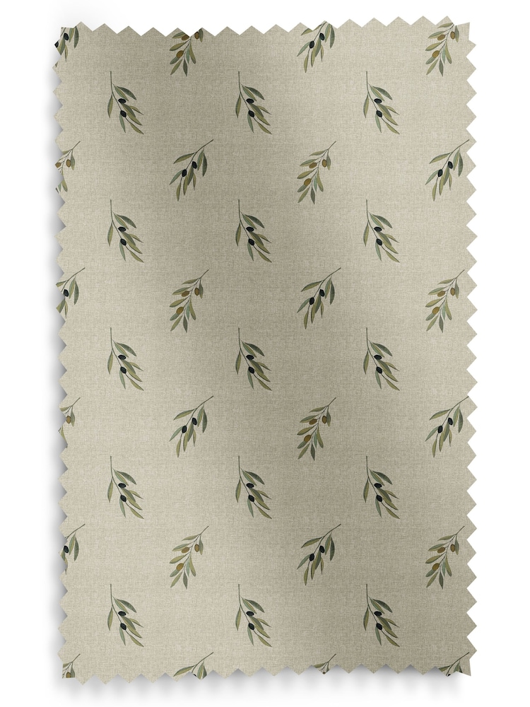 Sophie Allport Natural Linen Olive Made to Measure 100% Cotton Roman Blinds - Image 6 of 6