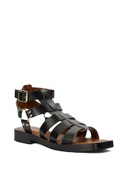 Dune London Black Lynks Moto Gladiator Sandals - Image 4 of 6