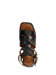Dune London Black Lynks Moto Gladiator Sandals - Image 6 of 6