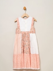 Miss Pink 100% Cotton Patchwork Dress With Frill Sleeve - Bild 2 von 3