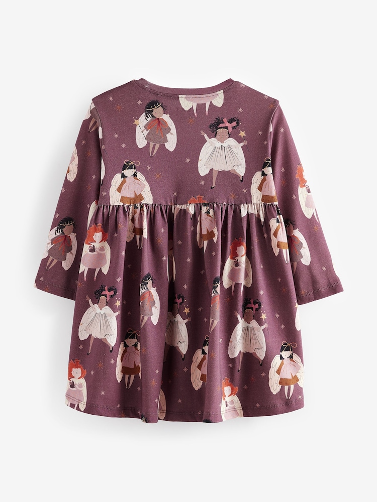 Violett/Figurenmotiv - Langarm-Jerseykleid aus 100 % Baumwolle (3 M.–7 J.) - Bild 1 von 9 Violett/Figurenmotiv - Langarm-Jerseykleid aus 100 % Baumwolle (3 M.–7 J.) - Bild 1 von 9