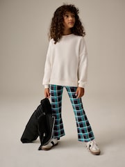 Black Multi Check - Flare Leggings (3-16yrs) - Image 2 of 8