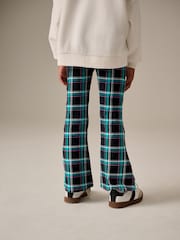 Black Multi Check - Flare Leggings (3-16yrs) - Image 3 of 8