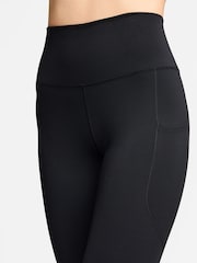 Nike Black One High-Waisted 7/8 Leggings with Pockets - Image 3 of 8