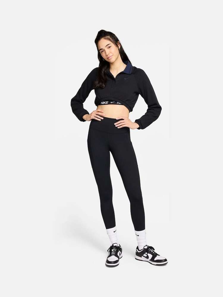 Nike Black One High-Waisted 7/8 Leggings with Pockets - Image 8 of 8