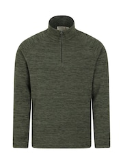 أخضر - سترة فليس دقيق للرجال Snowdon من Mountain Warehouse - صورة 1 من 4