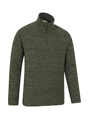 أخضر - سترة فليس دقيق للرجال Snowdon من Mountain Warehouse - صورة 2 من 4