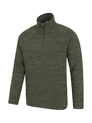 أخضر - سترة فليس دقيق للرجال Snowdon من Mountain Warehouse - صورة 3 من 4