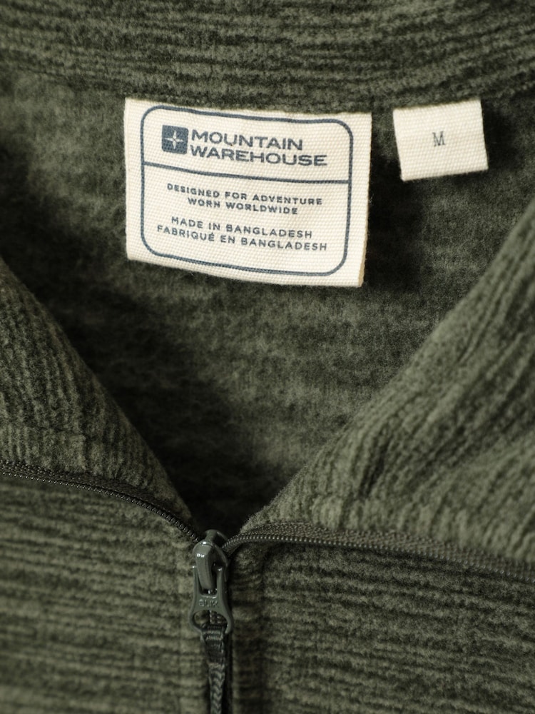 أخضر - سترة فليس دقيق للرجال Snowdon من Mountain Warehouse - صورة 4 من 4