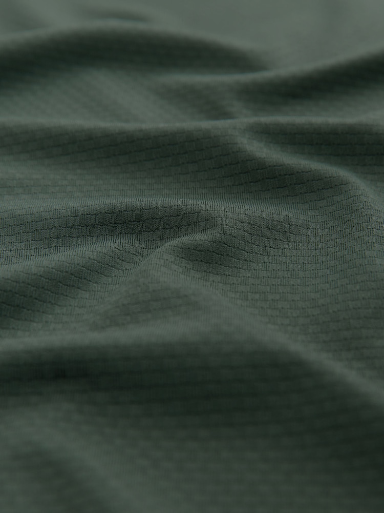 Khaki Green Active Gym Texture Training T-Shirt - Image 8 of 9