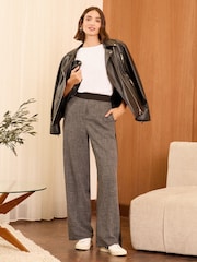 Love & Roses Grey Tailored Side Stripe Wide Leg Trousers - Image 3 of 4