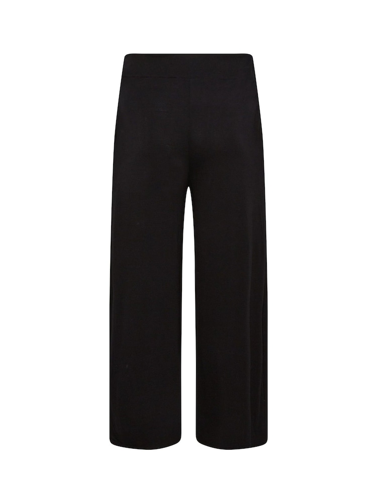 Yours Curve Black Wide Leg Trousers - Image 4 of 4