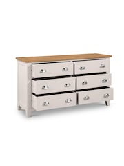 Julian Bowen Grey Richmond 6 Drawer Wide Chest - Image 2 of 6